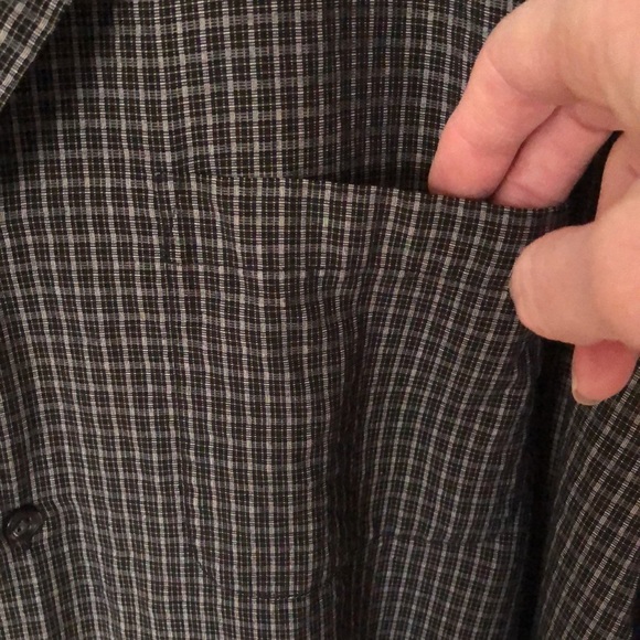 Haggar Collection button down black men’s 2XL short sleeve shirt rayon polyester - Picture 4 of 5